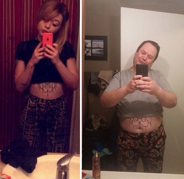 Dad Trolling His Daughter By Hilariously Recreating His Daughter's Selfies 2